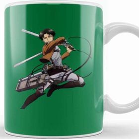 Baskı Dükkanı Attack On Titan Levi God Mode Porselen Kupa