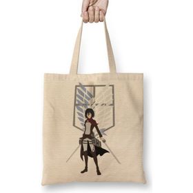 Baskı Dükkanı Attack on Titan Mikasa Bez Çanta