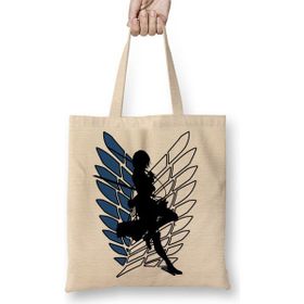 Baskı Dükkanı Attack on Titan Mikasa Bez Çanta