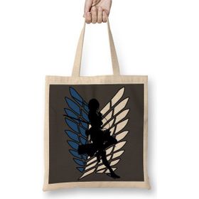 Baskı Dükkanı Attack on Titan Mikasa Bez Çanta