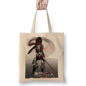 Baskı Dükkanı Attack on Titan Mikasa Bez Çanta