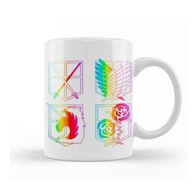 Baskı Dükkanı Attack On Titan Rainbow Kupa Bardak