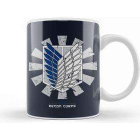 Baskı Dükkanı Attack on Titan Recon Corps Porselen Kupa
