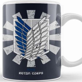 Baskı Dükkanı Attack on Titan Recon Corps Porselen Kupa