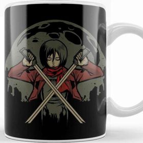 Baskı Dükkanı Attack on Titan Red Scarf Warrior Kupa Bardak