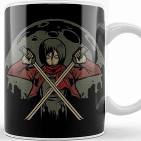 Baskı Dükkanı Attack on Titan Red Scarf Warrior Kupa Bardak