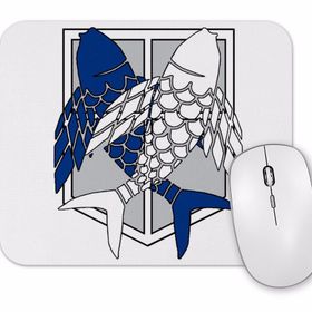 Baskı Dükkanı Attack On Titan Survey Corps Fish of Freedom Mouse Pad