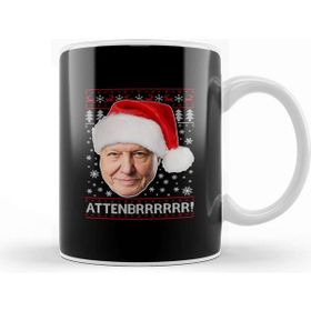 Baskı Dükkanı Attenbrrrrrr David Attenborough Christmas Knit Kupa