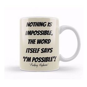 Baskı Dükkanı Audrey Hepburn Quote Kupa Bardak n
