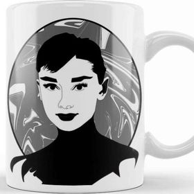 Baskı Dükkanı Audrey Hepburn Sihirli Porselen Kupa