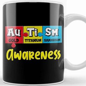 Baskı Dükkanı Autism Awareness Puzzle Chemical Periodic Table Kupa Bardak