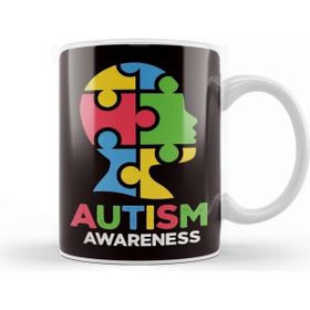 Baskı Dükkanı Autism Awareness Puzzle Head Autistic Support Family Health Kupa