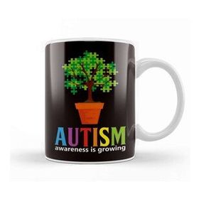 Baskı Dükkanı Autism Awareness Tree Autistic Puzzle Ribbon Special Needs Kupa Bardak