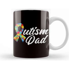 Baskı Dükkanı Autism Dad Father Daddy Autistic Child Son Daughter Family Kupa
