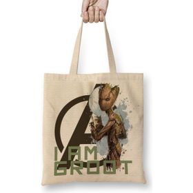 Baskı Dükkanı Avangers I Am Groot Bez Çanta