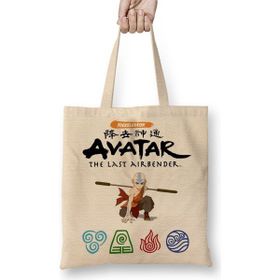 Baskı Dükkanı Avatar Anime Element Fire Water Earth Thunder Wind Bez Çanta