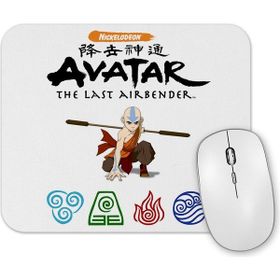 Baskı Dükkanı Avatar Anime Element Fire Water Earth Thunder Wind Mouse Pad