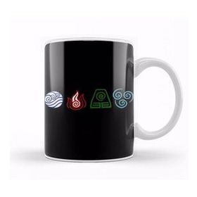 Baskı Dükkanı Avatar the Last Airbender 4 Elements Kupa Bardak
