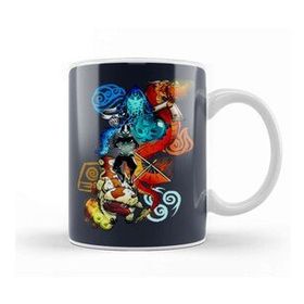 Baskı Dükkanı Avatar the Last Airbender 4 Elements Kupa Bardak