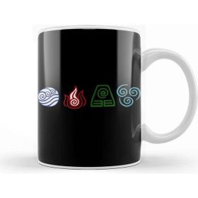 Baskı Dükkanı Avatar the Last Airbender 4 Elements Kupa Bardak