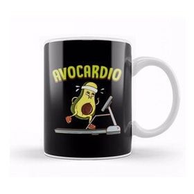 Baskı Dükkanı Avocardio Avocado Cardio Pun Running Exercise Gym Porselen Kupa