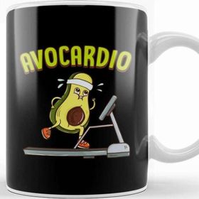 Baskı Dükkanı Avocardio Avocado Cardio Pun Running Exercise Gym Porselen Kupa