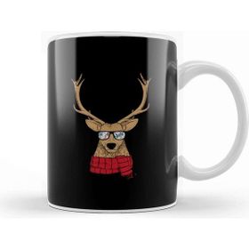 Baskı Dükkanı Awesome Christmas Reindeer With Cool Glasses Kupa