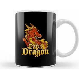 Baskı Dükkanı Awesome Papa Dragon Fearsome Dragon Fantasy Dad Kupa