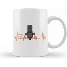 Baskı Dükkanı Awesome Podcast Heartbeat Podcaster Heart Beat Kupa