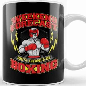 Baskı Dükkanı Awesome Weekend Forecast 100% Chance Of Boxing Kupa