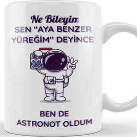 Baskı Dükkanı Aya Benzer Yüreğim Kupa