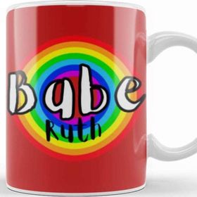 Baskı Dükkanı Babe Ruth Baseball Retro Rainbow Style Kupa Bardak