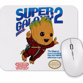 Baskı Dükkanı Baby Groot Super Galaxy Bros Mouse Pad
