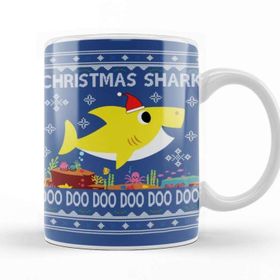 Baskı Dükkanı Baby Shark Christmas Knit Kupa Bardak