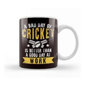 Baskı Dükkanı Bad Day of Cricket Better Than Day Good At Work Cricketer Kupa Bardak