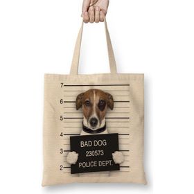 Baskı Dükkanı Bad Dog Pug Köpek Bez Çanta