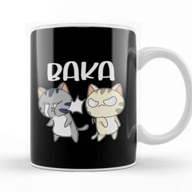 Baskı Dükkanı Baka Anime Slap Japan Cat Anime Japan Baka Kawaii Cats Kedi Kupa