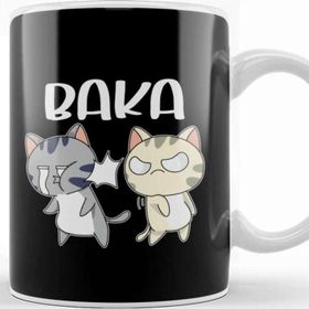 Baskı Dükkanı Baka Anime Slap Japan Cat Anime Japan Baka Kawaii Cats Kedi Kupa