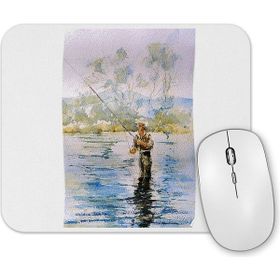 Baskı Dükkanı Balıkçı Balık 2 Mouse Pad