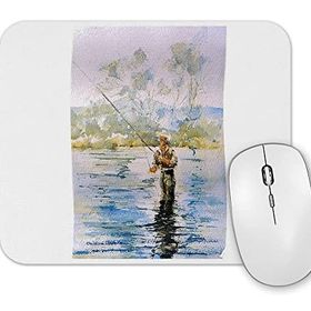 Baskı Dükkanı Balıkçı Balık 2 Mouse Pad