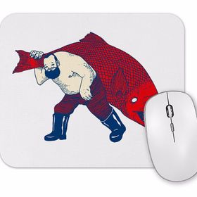 Baskı Dükkanı Balıkçı Balık Mouse Pad