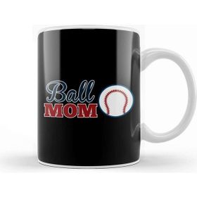 Baskı Dükkanı Ball Mom Cute Baseball Softball Mom Kupa Bardak