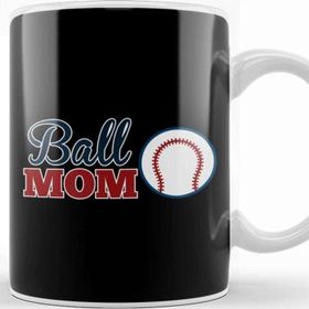 Baskı Dükkanı Ball Mom Cute Baseball Softball Mom Kupa Bardak