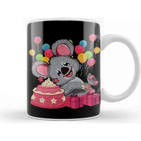 Baskı Dükkanı Balloon Funny Koala Kids Birthday Koala Masque Kupa