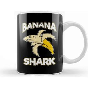 Baskı Dükkanı Banana Shark Adorable Half Banana Half Shark Kupa