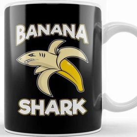 Baskı Dükkanı Banana Shark Adorable Half Banana Half Shark Kupa