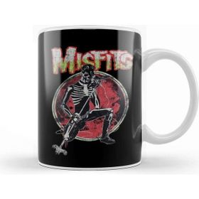 Baskı Dükkanı Band Vintage Misfits Skull Kupa