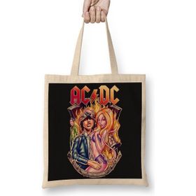 Baskı Dükkanı Banda Ac Dc Müzik Grubu Bez Çanta