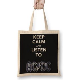 Baskı Dükkanı Banda Ac Dc Müzik Grubu Bez Çanta
