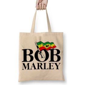 Baskı Dükkanı Bandeira Bob Marley Bez Çanta